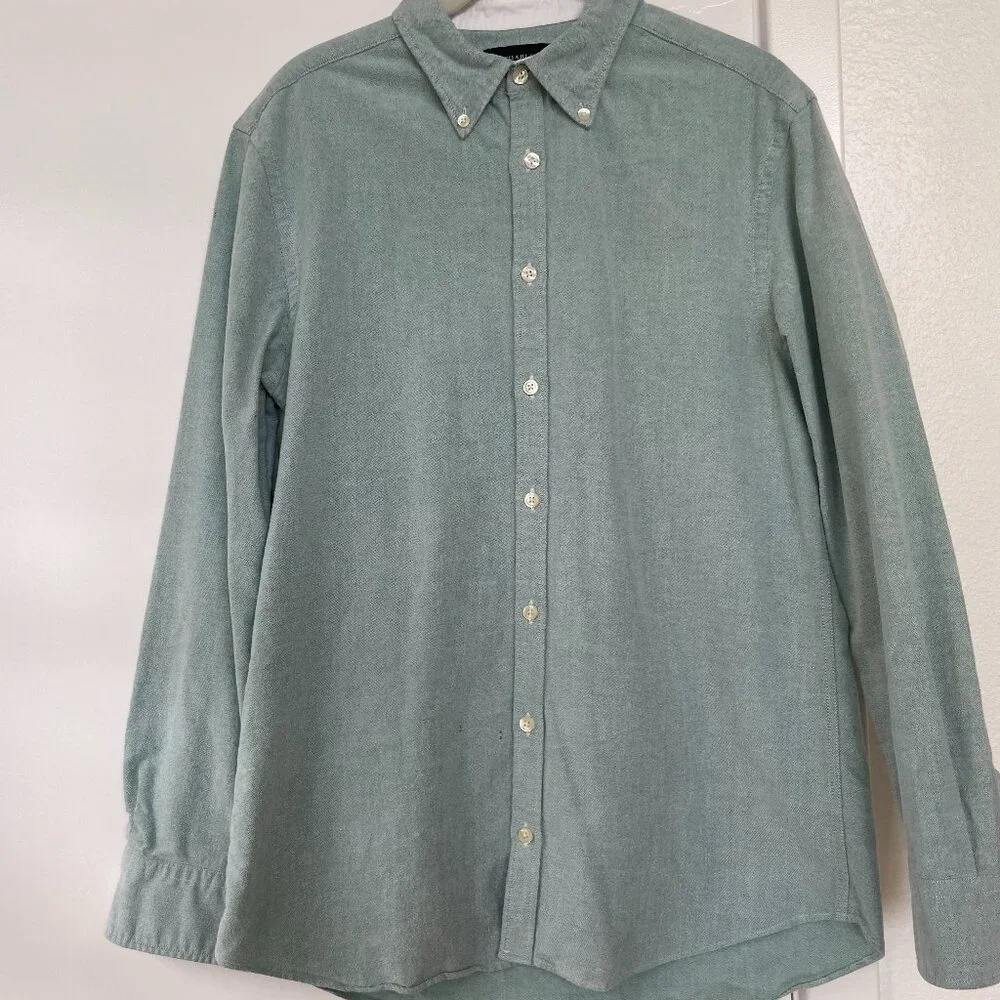 Charles Tyrwhitt Weekend Extra Slim Fit Button Down, Long-Sleeve Shirt, Green, M
